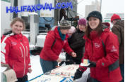 HRM staff enjoying cake.